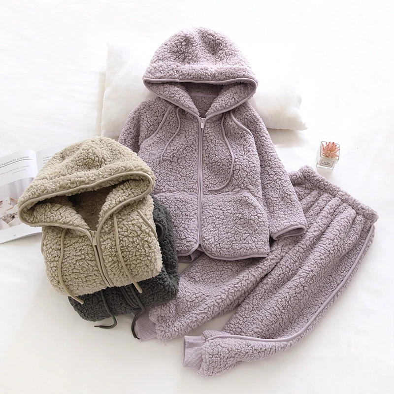 【轻奢儿童系列】秋冬季儿童套装羊羔绒体绒长袖保暖加绒加厚套装