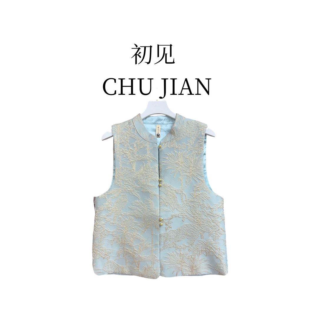 【年华薄款】新中式国风春季织锦提花新款马甲