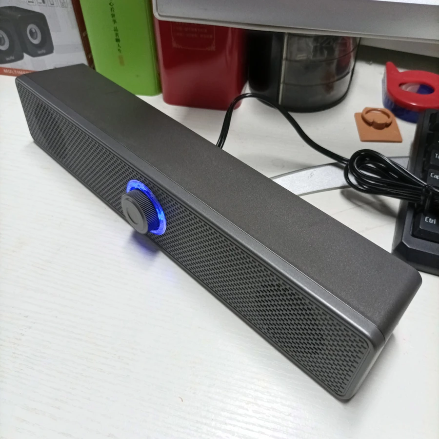 桌面音箱电脑台式家用双喇叭长条迷你大声小音响插线回音壁笔记本