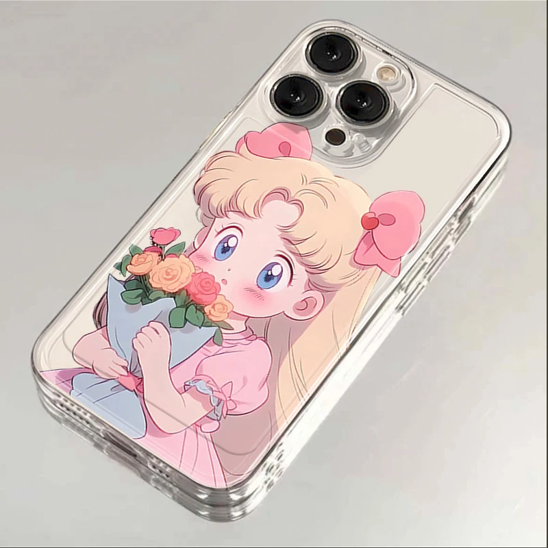 捧花少女iphone15苹果手机壳14promax软胶13pro透明12防摔11可爱x