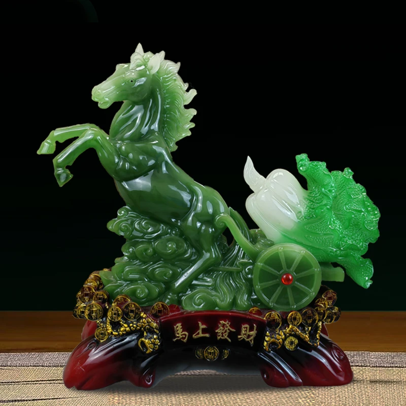 新中式马白菜特大号客厅玄关电视柜办公室桌面家居饰品摆件工艺品