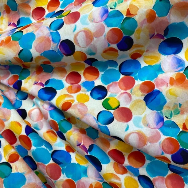 重磅绵绸.彩色泡泡.春夏连衣裙旗袍面料柔软透气