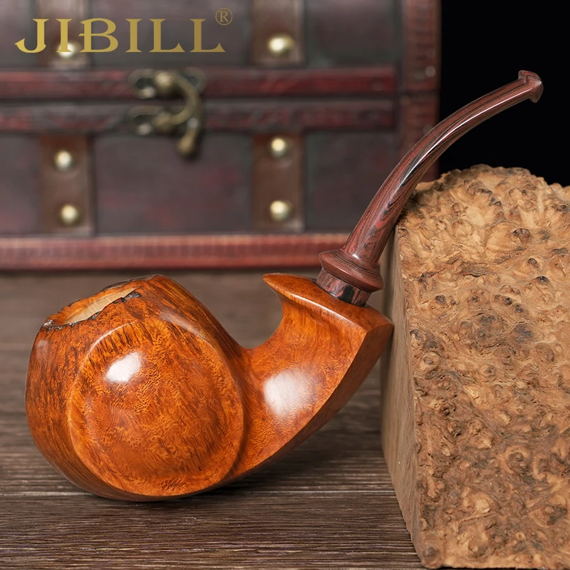 进口石楠木烟斗烟具手工实木瘤皮河豚空腔斗传统老式过滤男士专用