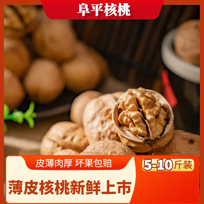 河北阜平核桃太行山地带山清水秀远离污染5-10斤装