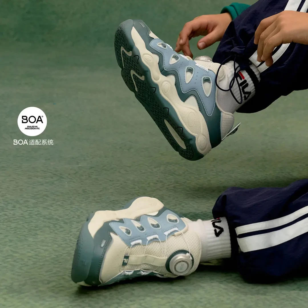 FILA斐乐儿童【融裂鞋】秋冬爆款男女大童休闲跑步篮球鞋K15B511201