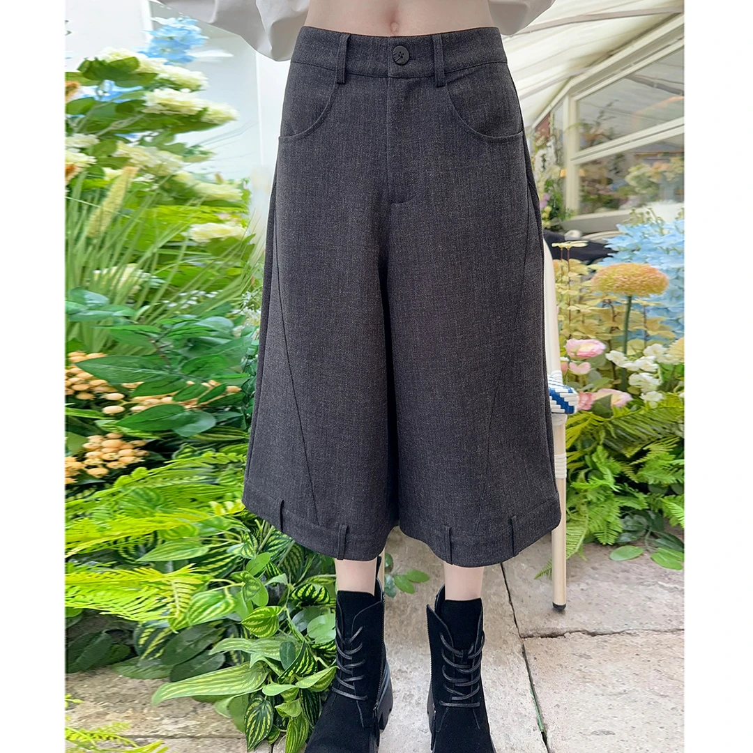 高个子女生秋冬新款2024百搭休闲西裤裤中长款阔腿裤