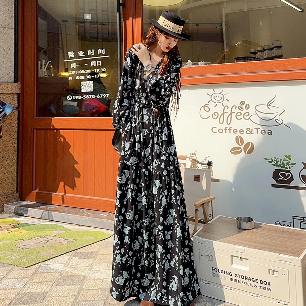 清仓捡漏断码高个子加长款连衣裙胖mm大码显瘦及踝长裙百搭打底裙