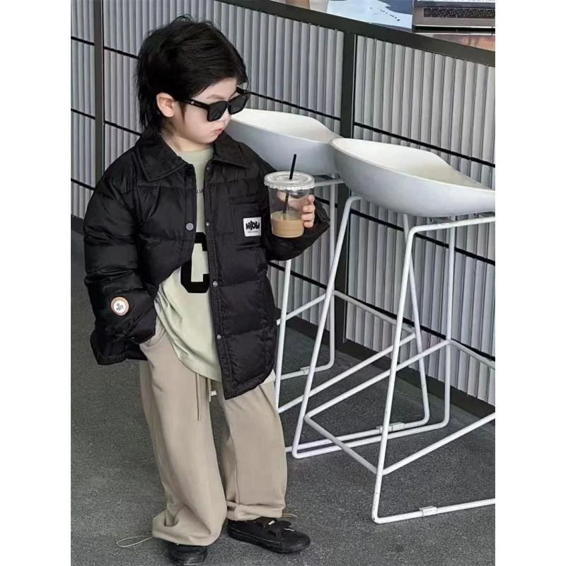 5086款，保暖绒服衬衫儿童韩版加厚外套