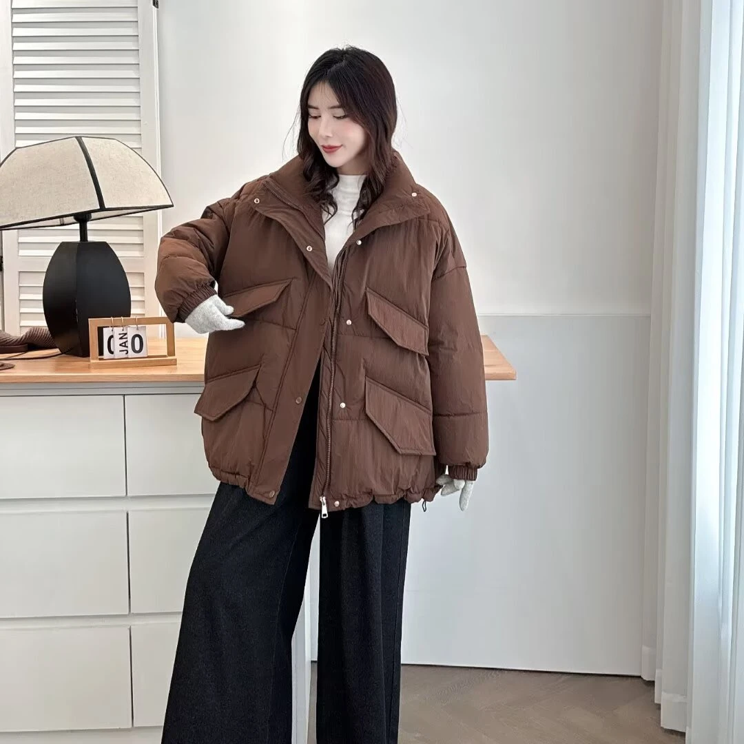 大码秋冬韩系厚款宽松面包棉服保暖显瘦