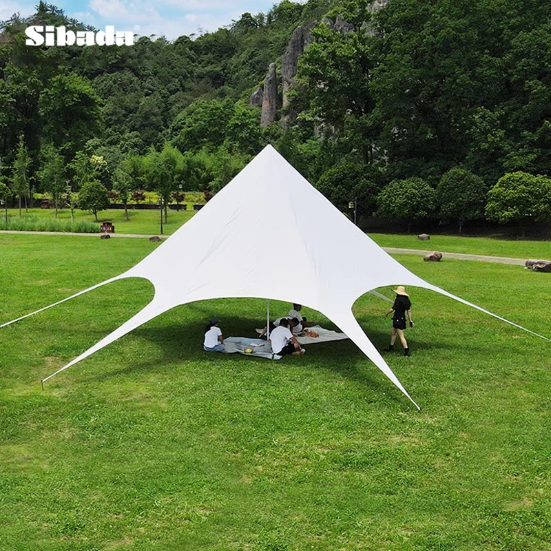 sibada户外天幕帐篷野营加厚防雨伞棚便携式露营基地挡风遮阳野餐