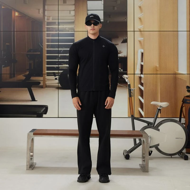 Basic Unit 基本单元 卫裤直筒休闲运动裤男款长裤黑色裤子秋冬男