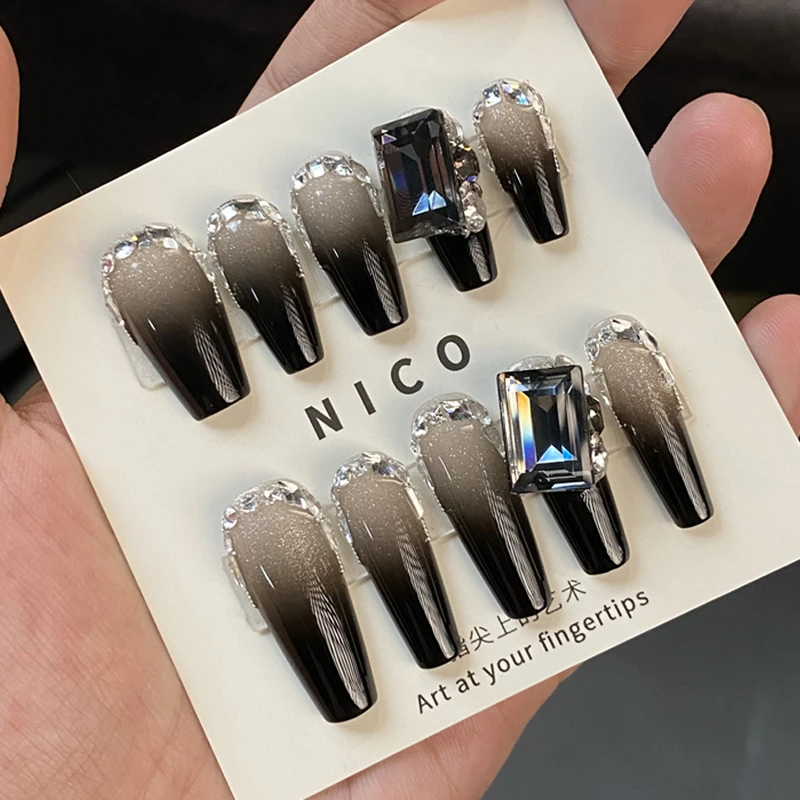 【黑糖】NICO设计穿戴甲 纯手工穿戴甲 高端穿戴甲