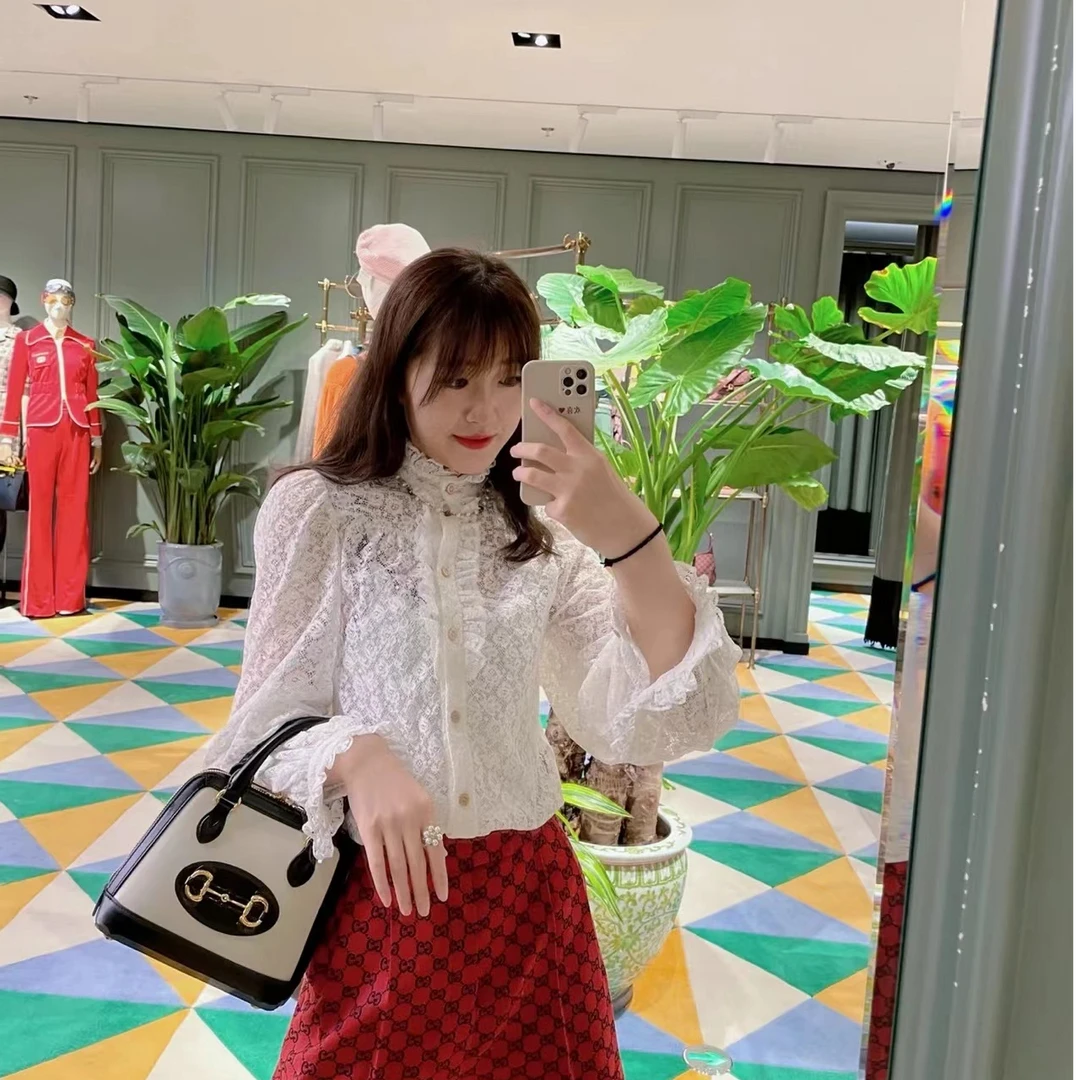 全新未使用 亿颗潮奢 miya 古驰红色双GG休闲短裤 40码 E152