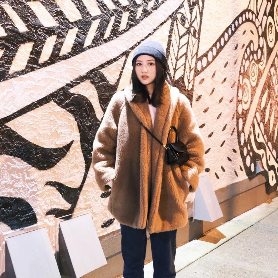 亿颗潮奢 99新 miya MaxmaraTEDDY系列小泰迪驼毛中长款大衣 Y217