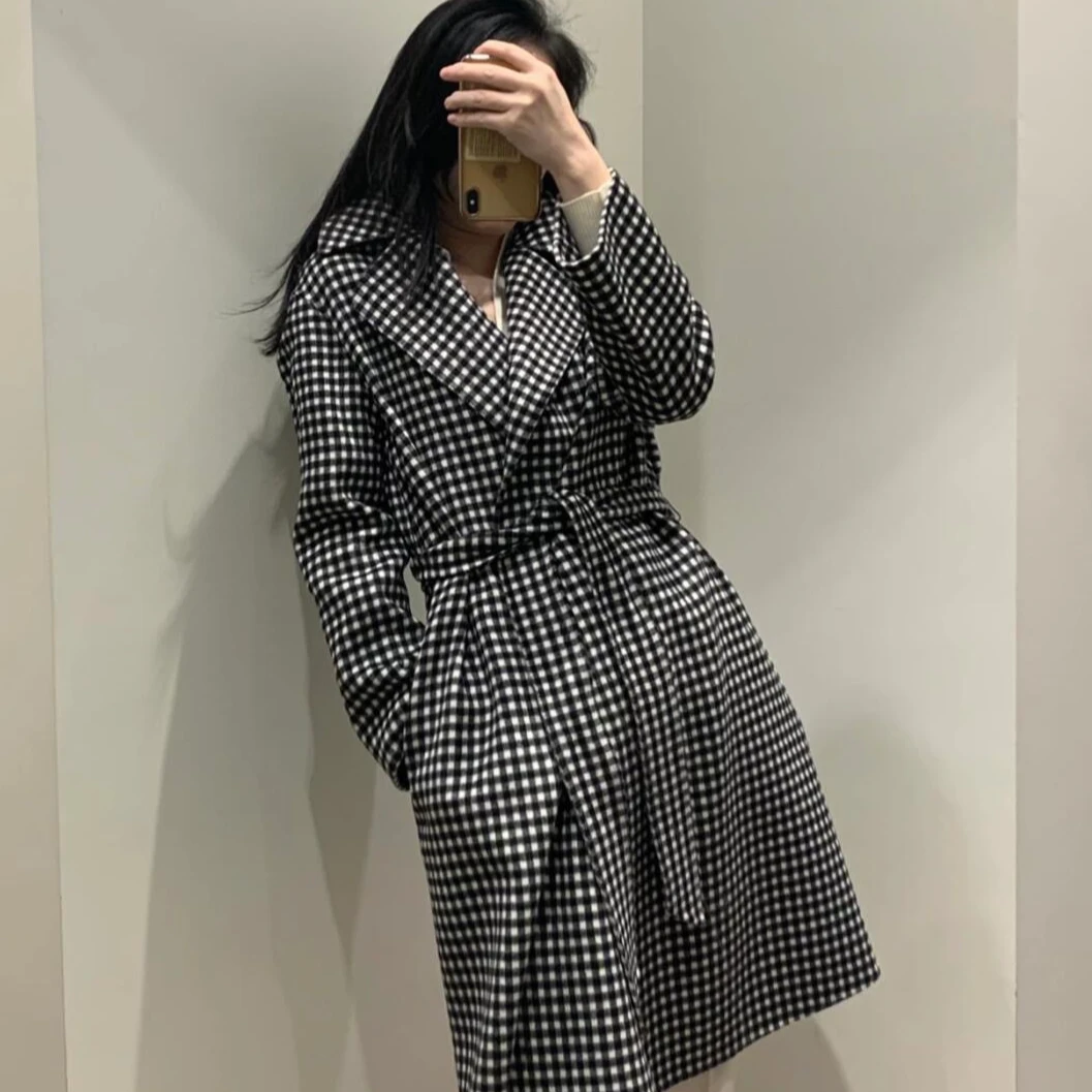亿颗潮奢 99新 miya MaxMara SS24翻领拼色中长款大衣 CB176
