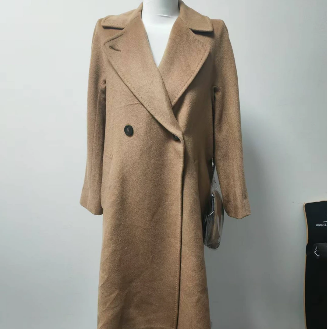 亿颗潮奢 99新 瘦瘦 maxmara 驼色长款大衣 A01086