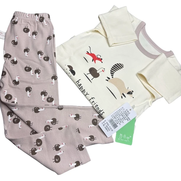 2024新290.300克厚舒绒秋衣套印花秋冬保暖卡通儿童