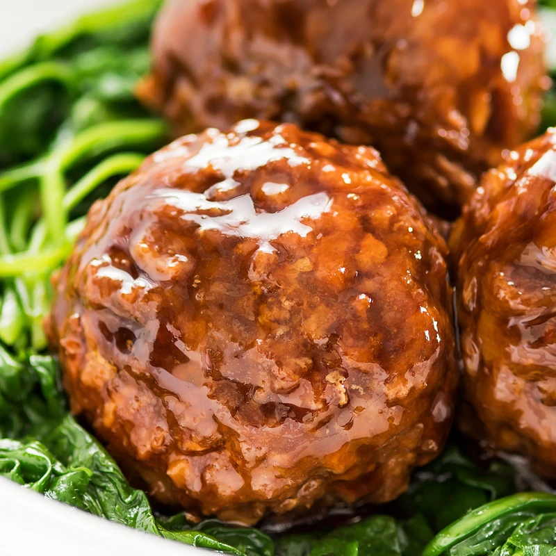 盘点美味上海红烧狮子头380g/盒 肉丸大块加热鲜香健康升级配料