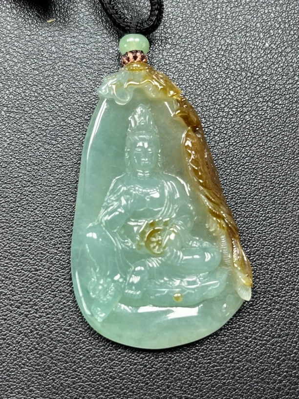 天然缅甸翡翠A货观音