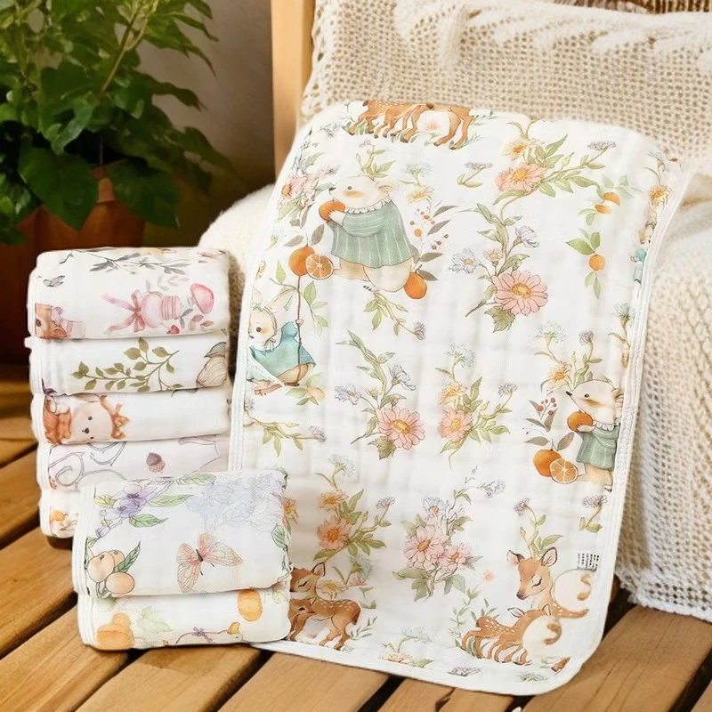 【贝安悦纯棉长巾】25x50cm三条装新生儿母婴A类亲肤吸水柔软0荧光