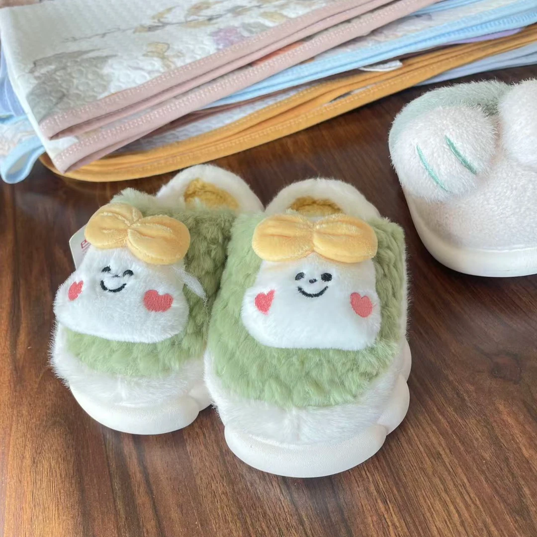 冬季儿童棉鞋男女童居家保暖加绒婴幼儿1-3岁2防滑宝宝棉拖鞋