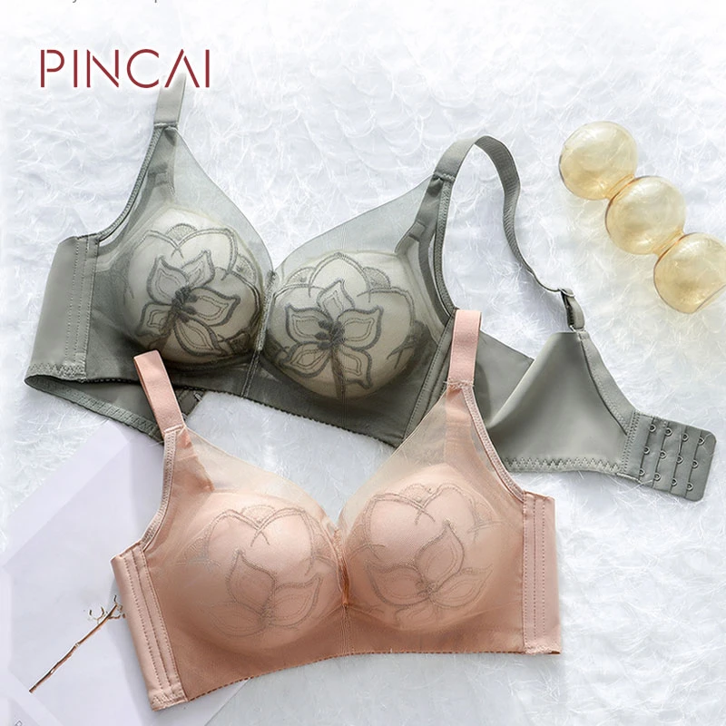 PINCAI品彩女士法式文胸聚拢调整型小胸显大无钢圈孕早期穿X6650