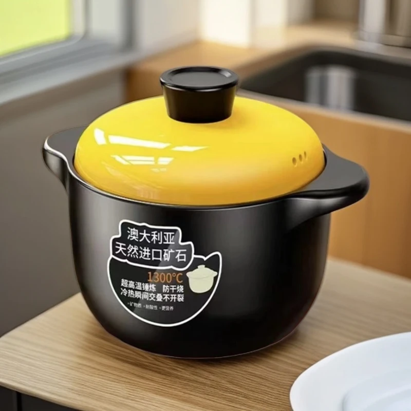 5升特价0涂层高款耐高温煲汤煲粥炖肉燃气明火家用陶瓷砂锅y3