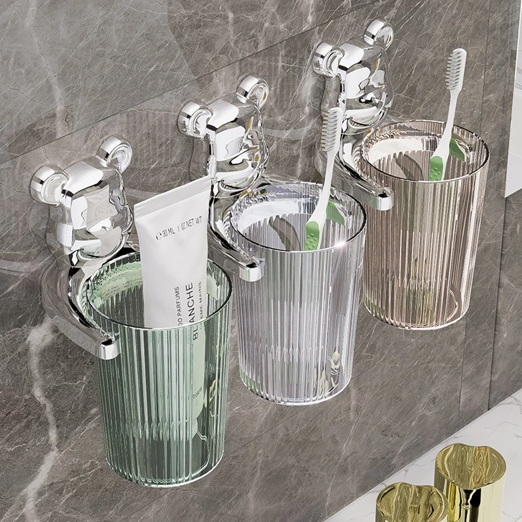 电动牙刷置物架牙杯刷牙漱口杯牙膏牙具洗漱杯子架子免打孔壁挂式