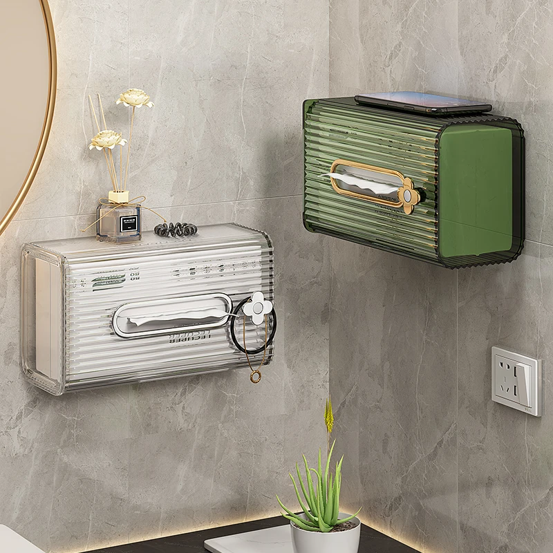 优勤纸巾盒壁挂式收纳洗脸巾面巾抽纸盒家用卫生间厨房餐巾倒挂盒