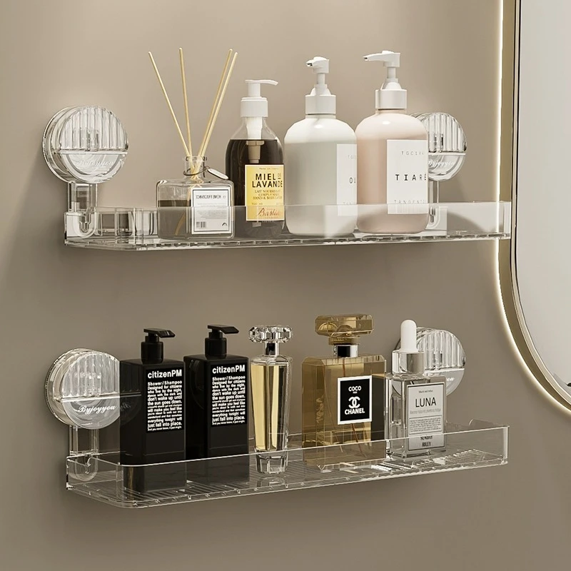 卫生间吸盘置物架壁挂式免打孔吸盘式浴室洗手间洗澡洗漱台收纳架