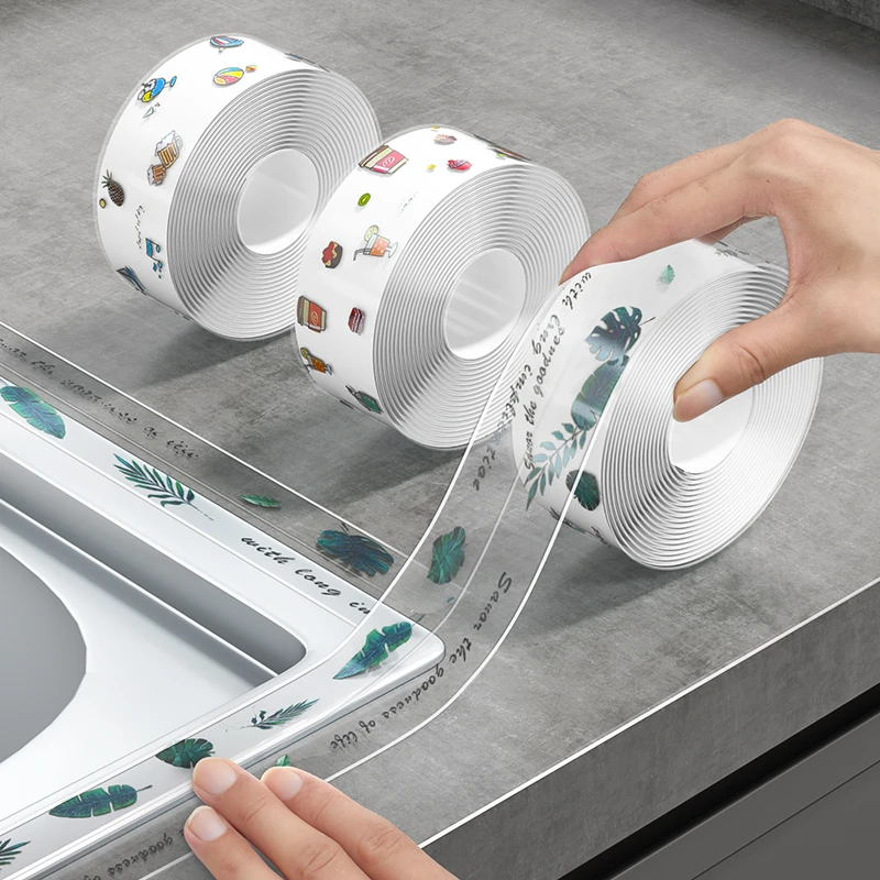 美缝贴水槽防水贴防霉灶台水槽池封边缘挡水条厨卫缝隙防潮密封条