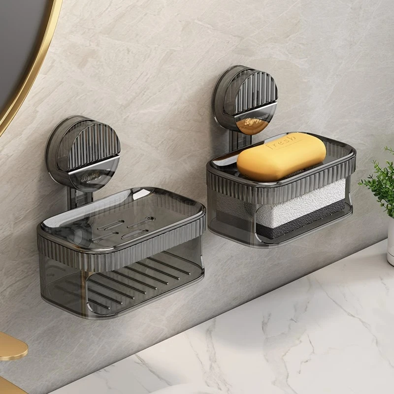 肥皂盒免打孔海绵香皂架卫生间置物架吸盘壁挂式沥水创意宿舍家用