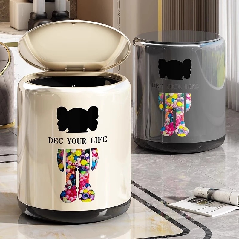 优勤2024新款垃圾桶高颜值家用轻奢大容量客厅卧室带盖厨房卫生间