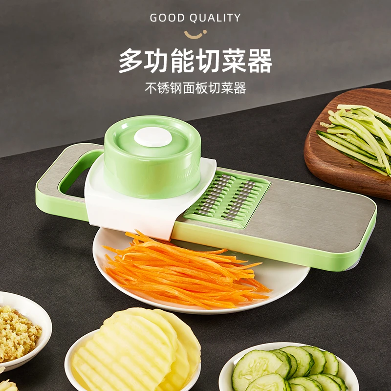不锈钢切菜神器家用土豆切丝器多功能萝卜擦刨丝大蒜切片机擦丝器