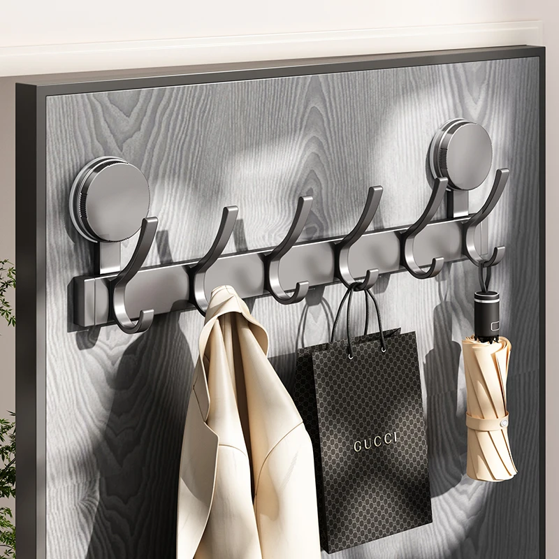 优勤吸盘门后挂钩强力粘胶免打孔强力承重钩子入户门挂衣架收纳