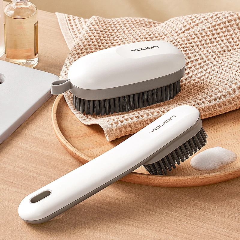 鞋刷子家用洗鞋刷子洗衣衣服刷软毛不伤鞋长柄板刷多功能刷鞋神器