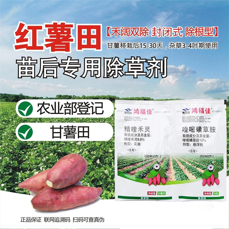 红薯除草剂红薯苗后专用除草剂禾阔双除一扫红薯田杂草光红薯除草