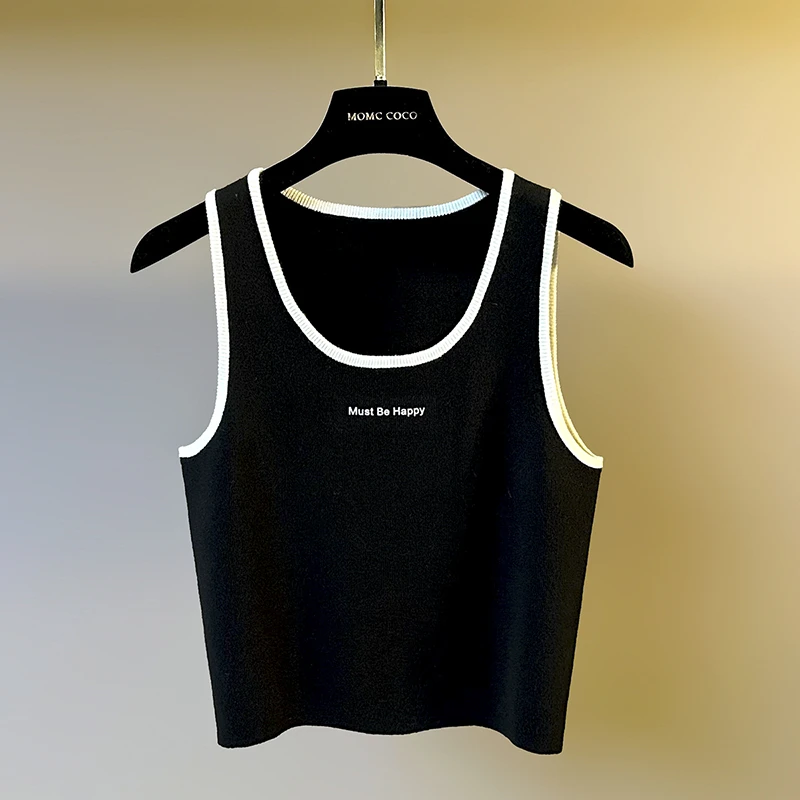 简而不凡~绵羊毛针织吊带小香风背心女秋冬内搭修身外穿打底上衣