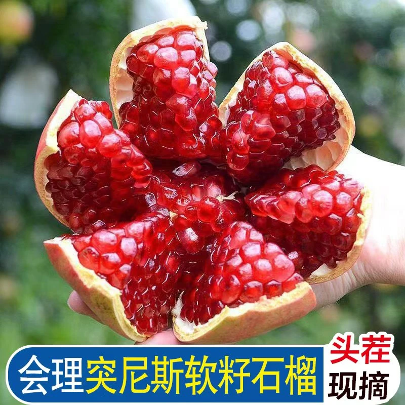 J正宗四川会理突尼斯软籽石榴甜石榴软籽六枚装