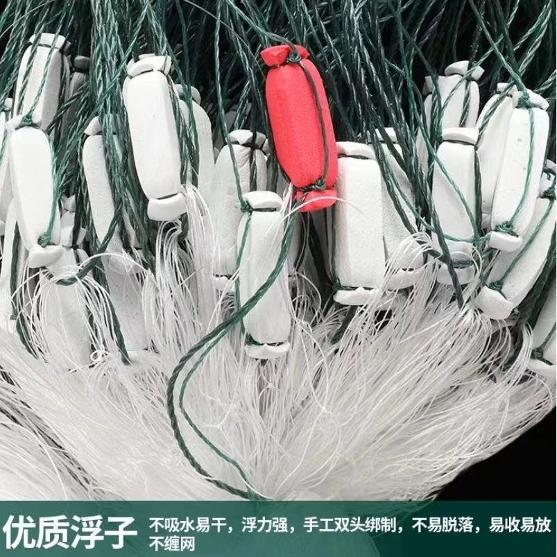 浮网大力马尼龙线三层渔网粘网软线挂网4米5米6米高100米水库捕鱼