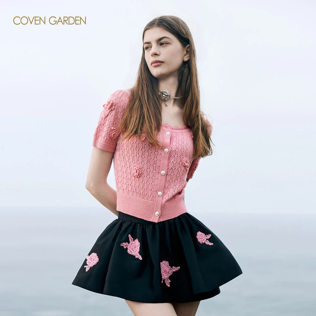 哥文花园  混纺镂空针织衫  CLA3033010  COVEN GARDEN