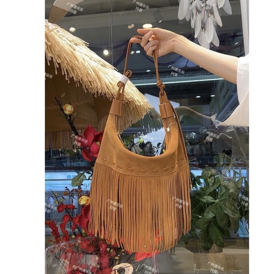 广州唐乐乐～时尚磨砂流苏腋下包日常百搭斜挎包个性包包BF1604