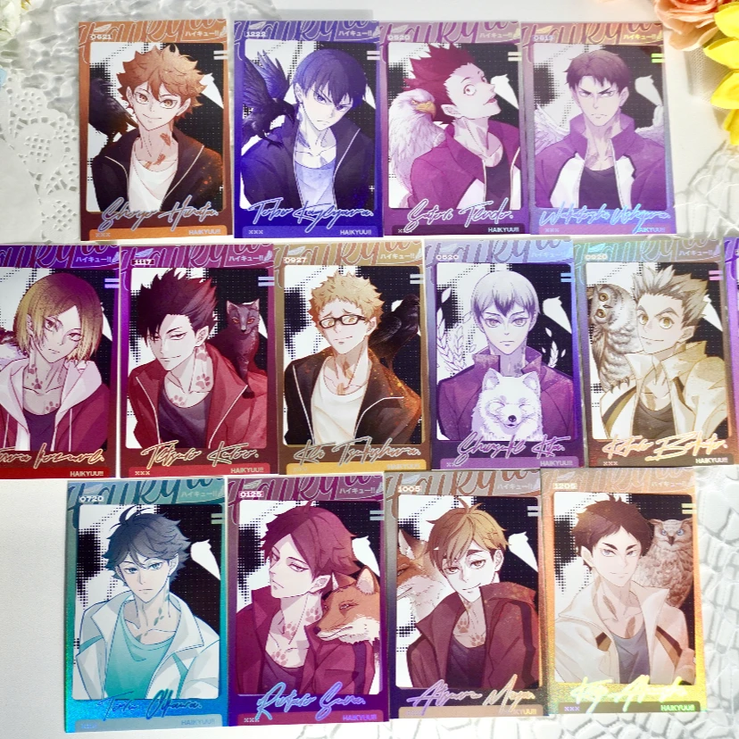 排球少年  灰羽系列   镭射票 双闪徽章 拍立得