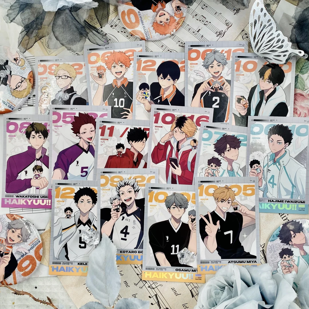 排球少年排球甜心系列明信片徽章日向影山及川西谷研磨赤尾木兔