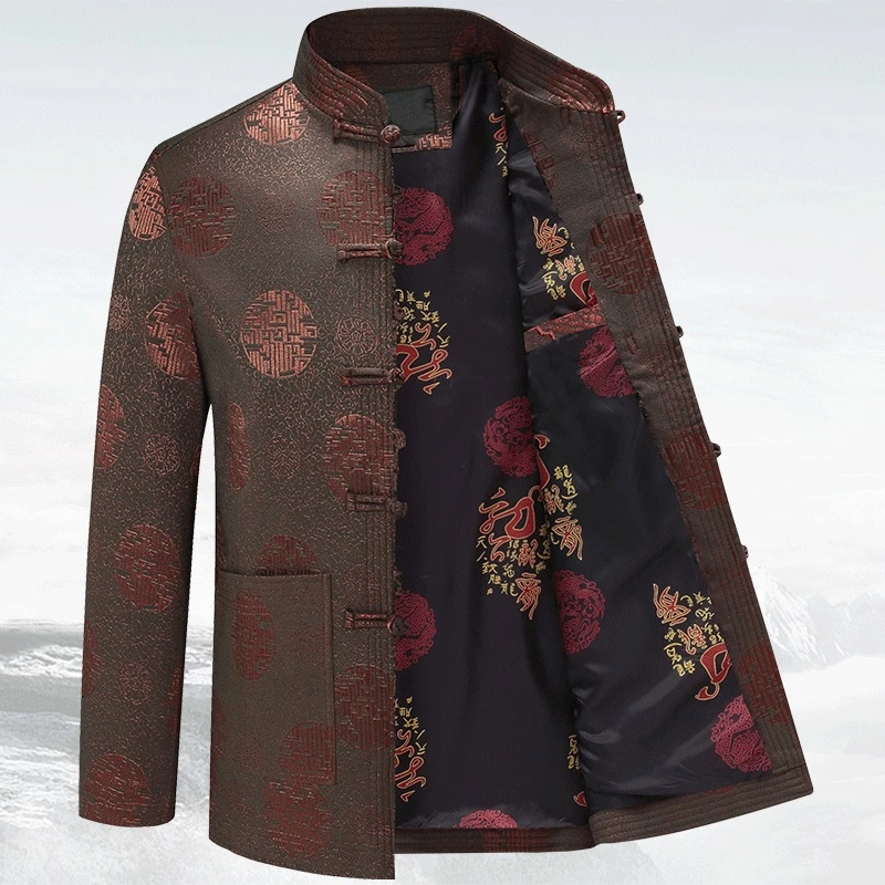 唐装男外套中老年中国风棉服爸爸装棉袄老人生日衣服爷爷装秋冬季