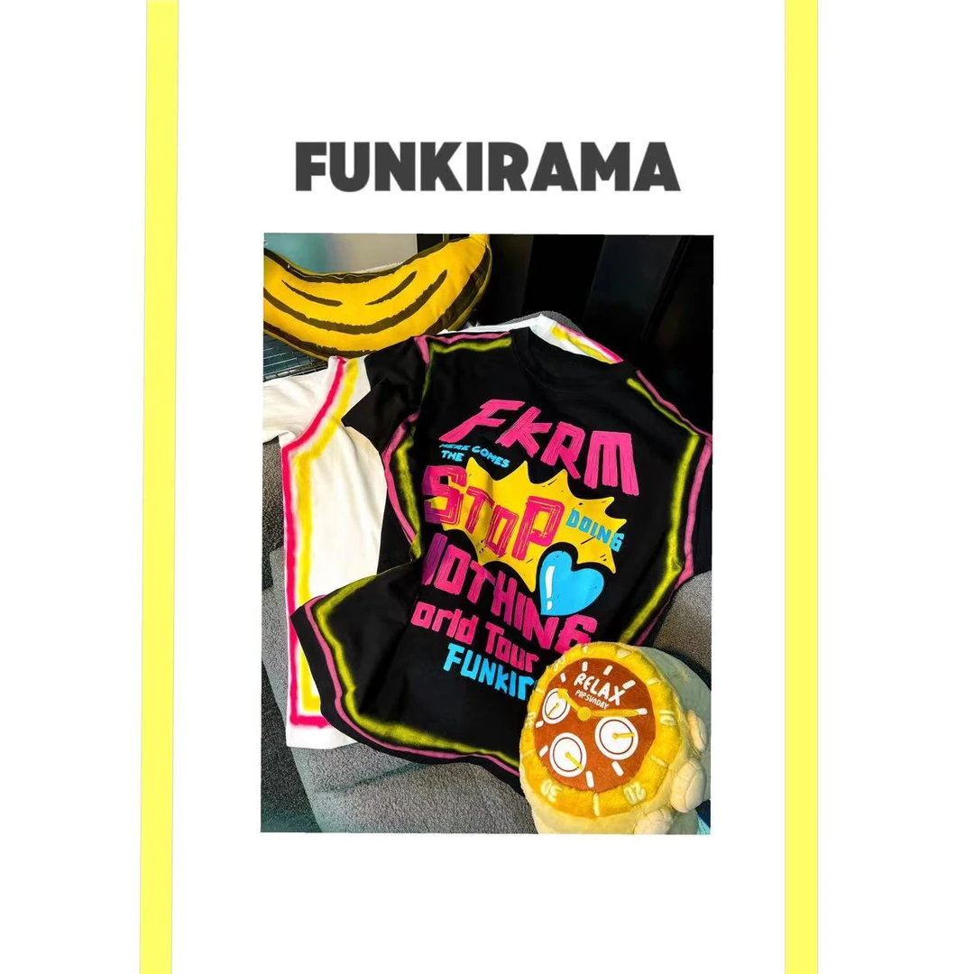 PC-【涂鸦天才】街头美式涂鸦喷绘趣味宽松情侣短袖T恤