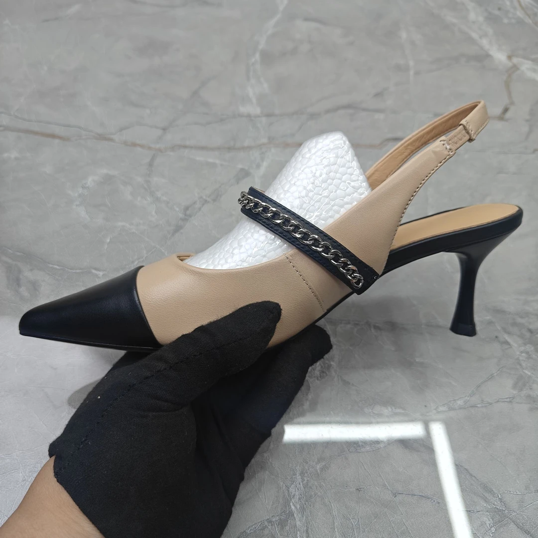 （孤品）38码 羊皮包头凉鞋女 5149