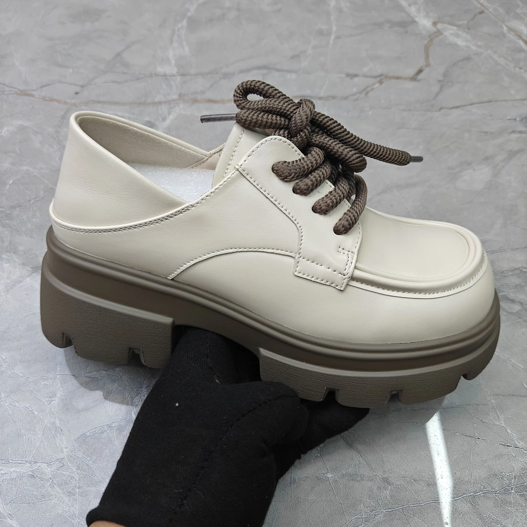 Z（孤品）37码牛皮粗跟单鞋女61027