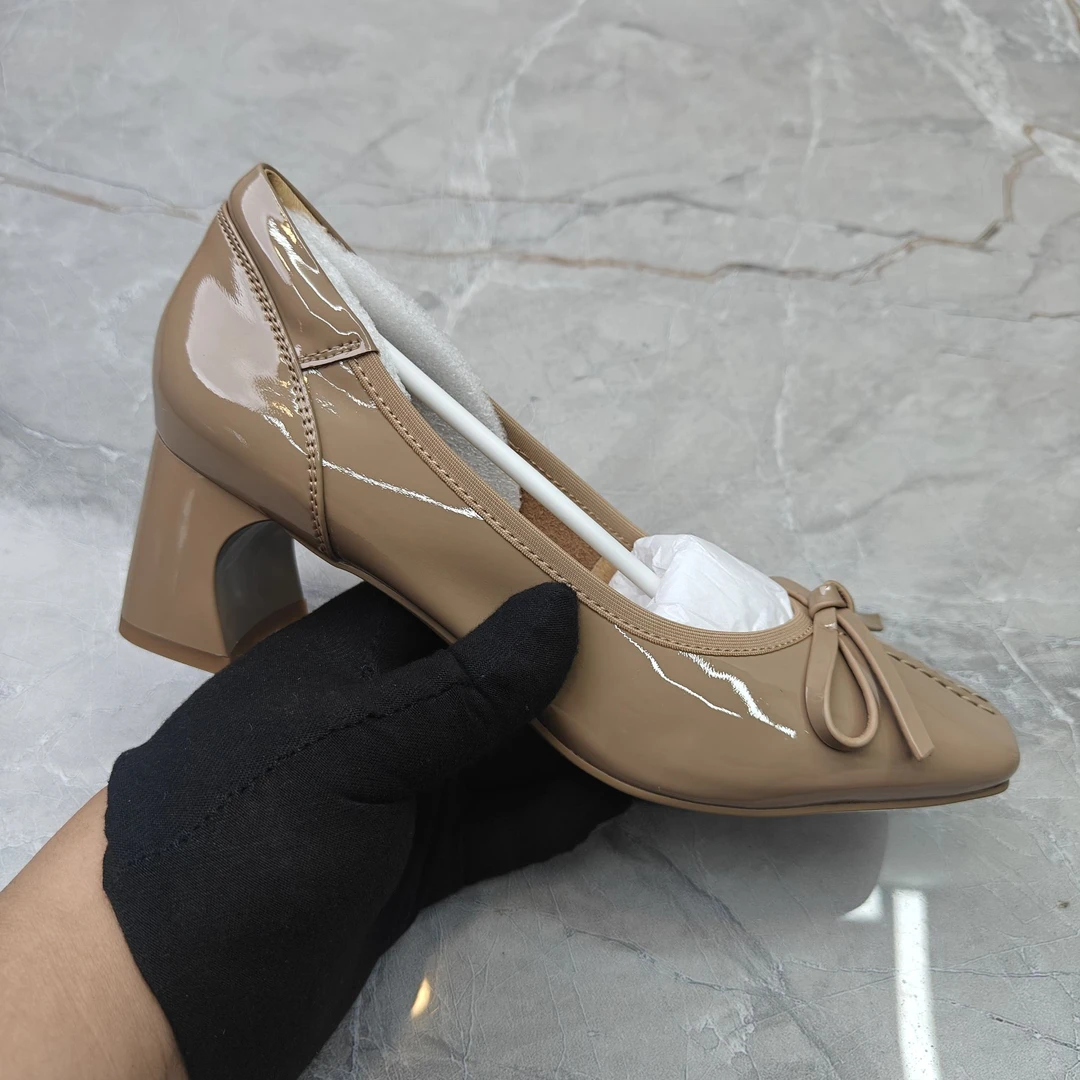 （孤品）牛皮39/40码 粗跟单鞋女13706 niu