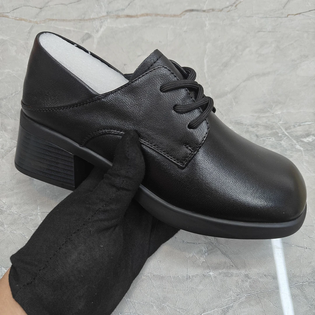 Z（孤品）36/39码羊皮粗跟单鞋女350-9 yang